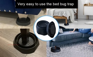 Eco-friendly Indoor <strong>Bed</strong> <strong>Bug</strong> <strong>Traps</strong> Interceptors Black Plastic Sustainable Products Against <strong>Bed</strong> <strong>Bugs</strong> Red <strong>Bed</strong> <strong>Bugs</strong> Powder Support - Product Image 3