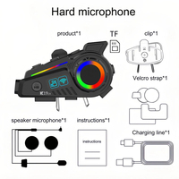 Écouteurs sans fil pour casque K19 avec caméra HD 2K 4MP, système d'intercom bidirectionnel pour la communication en moto