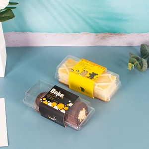165*72*51mm <strong>Clear</strong> Plastic <strong>Container</strong> with <strong>Clear</strong> Lids for Swiss Roll Cake Storage <strong>Rectangular</strong> Dessert Pastry Storage Boxes - Product Image 4