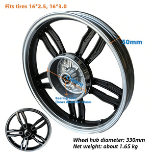 AFTFA Moyeu avant de frein à disque silencieux en alliage d'aluminium multi-tailles 16 pouces 2.5 3.0 pour <span class=keywords><strong>jante</strong></span> de vélo électrique - Product Image 3