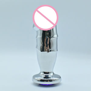 Мужские и женские анальные пробки из нержавеющей стали с кристаллами и имитацией пениса, реалистичные секс-игрушки, 3 размера - Product Image 4