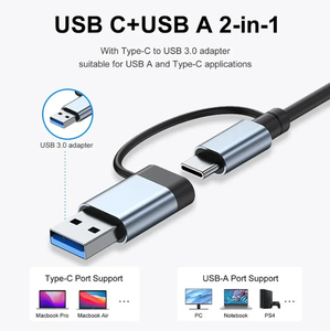 <span class=keywords><strong>Hub</strong></span> <span class=keywords><strong>USB</strong></span> 3.0 7 en 1, station d'accueil de type <span class=keywords><strong>C</strong></span>, séparateur multiport avec charge PD pour ordinateur portable, MacBook, <span class=keywords><strong>Lenovo</strong></span>, adaptateur d'ordinateur - Product Image 3