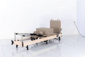 घरेलू उपयोग फोल्डिंग ओक/मेपल लकड़ी पोर्टेबल पाइलेट्स रीफॉर्मर मशीन लकड़ी के पिलेट्स-रीफॉर्मर-घर पर - Product Image 6