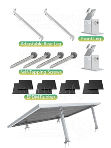 2 supports de modèles solaires <span class=keywords><strong>pour</strong></span> modules solaires 15 ° -30 °   Supports de panneaux solaires <span class=keywords><strong>pour</strong></span> toiture - Product Image 2
