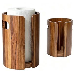 Cross-border wooden minimalist tissue holder, rotatable handheld tissue holder, <b>kitchen</b> roll <b>paper</b> storage pull-out tissue - Product Image 1