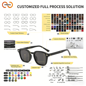 TWOOO T1785 Nouvelles Lunettes de Soleil Carrées Polarisées Logo Personnalisé Cloutées Classiques Haut de Gamme Tendance Monture Fine Simple Vente en Gros - Product Image 5