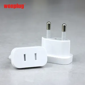 Wonplug Nieuw Product Idee 2023 Ons Japan Naar Eu Reisadapter Type E 4.0/4.8Mm Elektrische Spanje Europe Plug Adapter Converter 2c