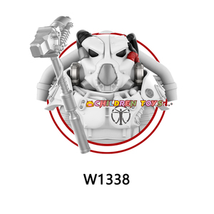 W1336-W1347 Fallout trò chơi nổi tiếng X-01 Mech Maximus Cooper Howard trẻ em giáo dục xây dựng khối hình lắp ráp đồ chơi bằng nhựa - Product Image 6