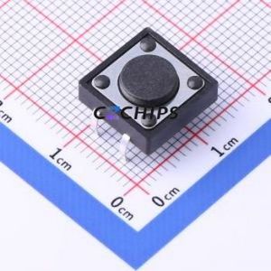 TSF001A04526A Tactile Switch DIP-4P,12x12mm Switch Round Button 2.6N Through Hole 12mm - Product Image 1