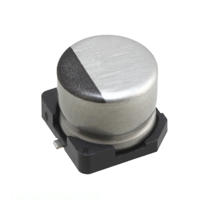 Condensador de Aluminio de Montaje Superficial de 33 uF, 20%, 16 V, SMD UWJ1C330MCL1GB, Canal del Fabricante 33 - Product Image 1
