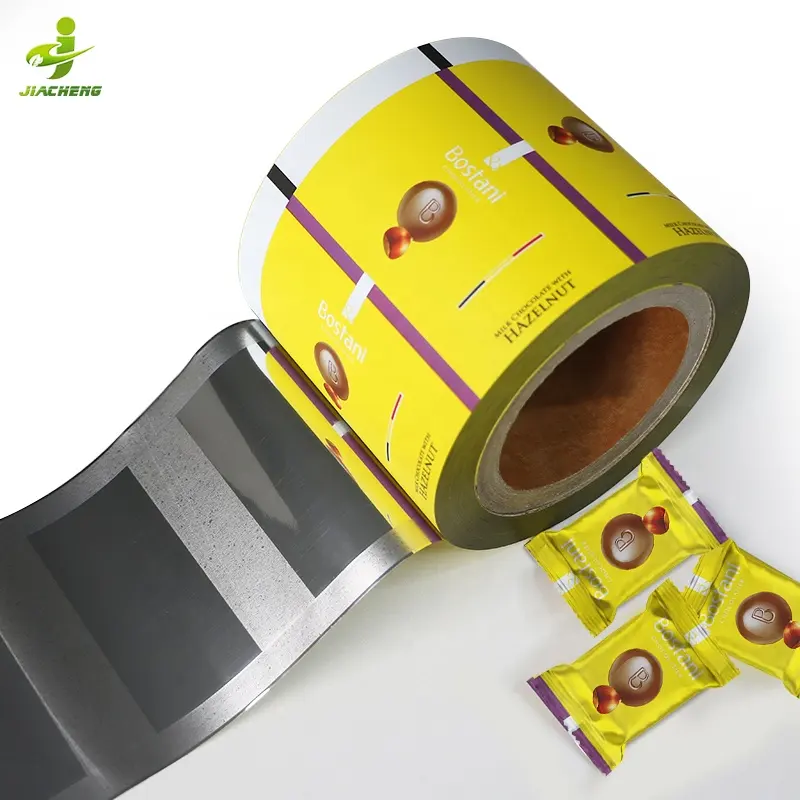 Custom Plastic Gelamineerde Verpakking Aluminiumfolie Voedselverpakking Koude Afdichting Film Voor Chocolade Candy Energie Proteïne Bar Wrapper