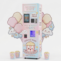 Máquina Expendedora de Palomitas de Maíz de Autoservicio GJ401, Máquina Inteligente para Hacer Palomitas de Maíz, Máquina Comercial Automática con Pantalla Táctil y Sistema de Pago