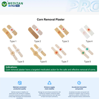 Patchs anti-callosités pour les pieds à l'acide salicylique et au phénol, marque privée, vente en gros, 2,46 cm x 7 cm, 6 pièces/boîte, Dispositif médical de classe I