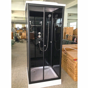 Salle de bain en gros portable salle de <span class=keywords><strong>douche</strong></span> d'angle en verre rond - Product Image 3
