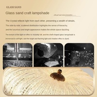 Nordique rétro cristal sable verre luxe chambre plafonnier hôtel résidence décoratif Simple moderne français Design plafonnier