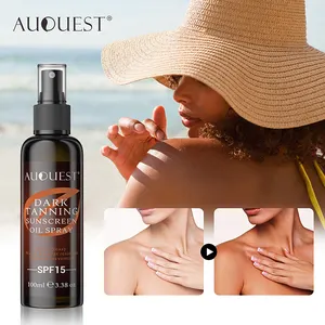AuQuest Dark Tanning Sunscreen Oil Spray Sunburn Prevention Fast Tanning Sun Protection Oil