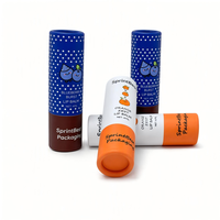 Emballages de tubes de parfum en papier kraft biodégradable personnalisés, cylindriques, avec estampage, laminage mat, encre à base d'huile de soja