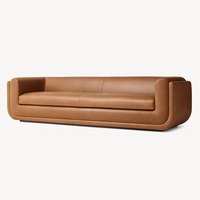 Juego de Sofás de Cuero Nórdico Moderno con Tapicería Lineal Limpia, Diseño Minimalista para Sala de Estar y Habitación de Hotel