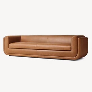 Juego de Sofás de Cuero Nórdico Moderno con Tapicería Lineal <span class=keywords><strong>Limpia</strong></span>, Diseño Minimalista para Sala de Estar y Habitación de Hotel - Product Image 4