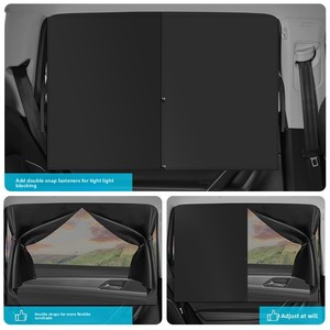 2026 Nuevas Persianas Magnéticas de <span class=keywords><strong>Doble</strong></span> Capa con Patrón de Malla, Ajuste Universal para Ventanas Laterales, Parasol para Coche con Ventosa, Uso de Verano - Product Image 4