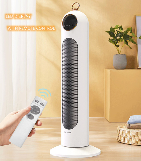 2000W Power 15 Hours Timer Function Portable PTC Ceramic Tower Fan Heater With Remote