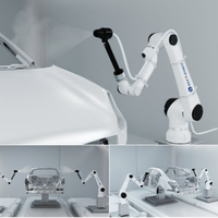 Mesin Pengecatan Robot Otomatis 6 Axis Baru, Harga Mesin Pengecatan Robot Huayan HANS Cobot untuk Mobil, Pemasok Lengan Robot Penyemprot Cat