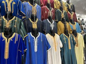 ثوب مغربي مطرز للرجال من CCY لرمضان والعيد، زي إسلامي بقماش لامع، جبة طويلة - Product Image 2