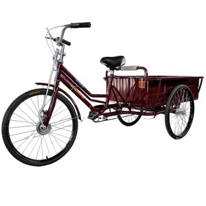 Triciclo Manual <span class=keywords><strong>para</strong></span> <span class=keywords><strong>Adultos</strong></span> de 24 Pulgadas, Una Velocidad, Acero al Carbono Reforzado, Llantas de Aleación de Aluminio, Marco Desmontable, Carga Máxima de 300 kg - Product Image 6