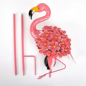 Luzes de gramado flamingos movidas a energia solar, luzes decorativas para paisagens, luzes decorativas para pátio e jardim ao ar livre