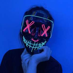 Led thanh Trừng Mặt nạ Halloween Đảng đáng sợ đạo cụ sáng Thanh Trừng mặt nạ LED Light up lễ hội kinh dị cosplay mặt nạ cho nam giới phụ nữ trẻ em - Product Image 5