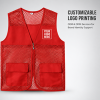 Gilet de sécurité réfléchissant haute visibilité en polyester personnalisé de haute qualité 120 GSM pour les travaux de construction, la sécurité et la protection des hommes