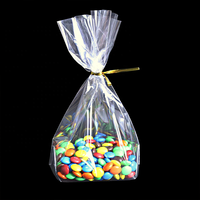 Emballage cadeau pour bonbons, emballage à pain, cristal transparent, plat, cellophane, 50 pièces