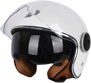 Dot/ECE Được Phê Duyệt Mở Mặt Retro 3/4 Xe Máy Mũ Bảo Hiểm Cho Người Lớn Kép Visors <span class=keywords><strong>Scooter</strong></span> Casco Cho Nam Giới Phụ Nữ - Product Image 2