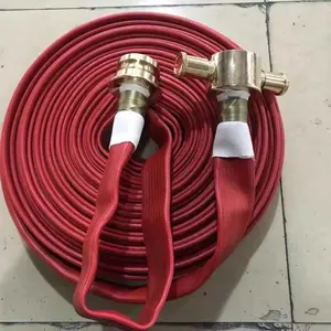 Red Fire Hose 3 Layer Red Durable Rubber Nitrile Fire Hose BS 336 Fire Fighter Hose
