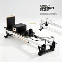 Reformer de Pilates Professionnel en Aluminium pour Studio Commercial, Réglable, Écologique, pour Entraînement de Musculation et Renforcement du Corps