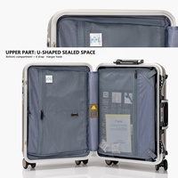 Valise d'affaires personnalisée à cadre en aluminium, coque rigide en PC avec serrure TSA, idéale pour les partenaires de marques japonaises et coréennes