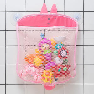 Sac de rangement en filet pour jouets de bain pour enfants, étanche, avec ventouse, motif dessin animé mignon, pour salle de bain de bébé, vente en gros - Product Image 4