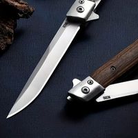 Couteau tactique russe durable à découper le pain en bois, avec étui en cuir, pour cuisine et chasse, couteau de poche OEM, garantie 3 ans