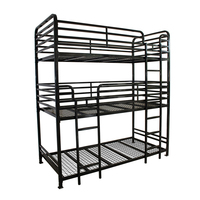 Nouveau design facile assemblage 3 decker niveaux robuste triple lits superposés pour adultes, enfants pour hôtel et auberge de jeunesse et dortoir
