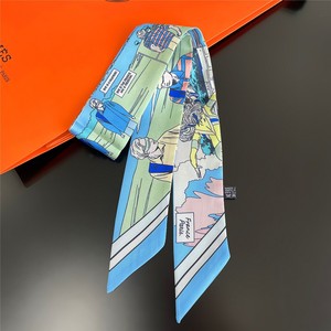 Elegante <span class=keywords><strong>borsa</strong></span> in stile Vintage <span class=keywords><strong>con</strong></span> sciarpa di seta lunga e Versatile <span class=keywords><strong>con</strong></span> manico piccolo nastro stretto per l'estate - Product Image 6