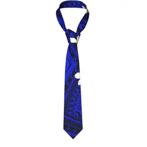 Gravata personalizada polinésia de design baratos, acessórios modernos para homens elegantes de listras presente promocional