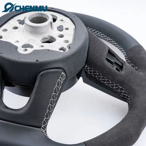 <span class=keywords><strong>Volante</strong></span> de cuero completamente perforado con fondo plano, montaje deportivo adecuado para Audi A1 A2 A6 A3 Q3 Plug and <span class=keywords><strong>Play</strong></span> - Product Image 3