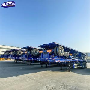 Senosoidal 3 essiux 20 40 pieds semirremorque a Plat 50 toneladas 60 toneladas, paquete de <span class=keywords><strong>camion</strong></span> porte-contenedores a plat - Product Image 6