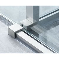 Rangka Baja Tahan Karat yang Dapat Disesuaikan, Kaca yang Diperkuat, Mudah Dibersihkan. Kamar Mandi Modern dengan Pemisahan Area Basah/Kering