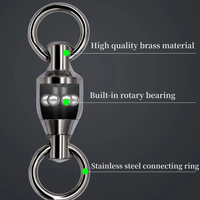 Tugas Berat 0 # -8 #   Perlengkapan Pancing dengan Cincin Tunggal Kokoh dan Pengait Coastlock, Dilengkapi Bearing Bola Baja Anti Karat