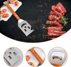ตะหลิวบาร์บีคิว 5 in 1 สแตนเลส ด้ามไม้ พร้อมส้อม มีด ที่เปิดขวด และที่ทุบเนื้อ - Product Image 3