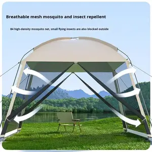 Familia gran espacio malla de protección solar UV dosel a prueba de techo Gazebo mosquitera playa <span class=keywords><strong>toldo</strong></span> al aire libre tiendas de campaña transpirables - Product Image 2