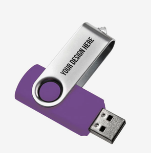 <span class=keywords><strong>แฟลช</strong></span>ไดรฟ์ USB สีม่วงแบบหมุ<span class=keywords><strong>น</strong></span>ได้ ความจุ 8GB รับทำโลโก้ OEM จำ<span class=keywords><strong>น</strong></span>วนมาก สำหรับของขวัญส่งเสริมการขายและของที่ระลึกสำหรับองค์กร - Product Image 1