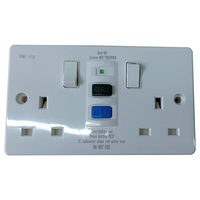 Prise de courant UK 13A 10MA 30MA GFCI 1Gang 230V avec protection différentielle (RCD)
