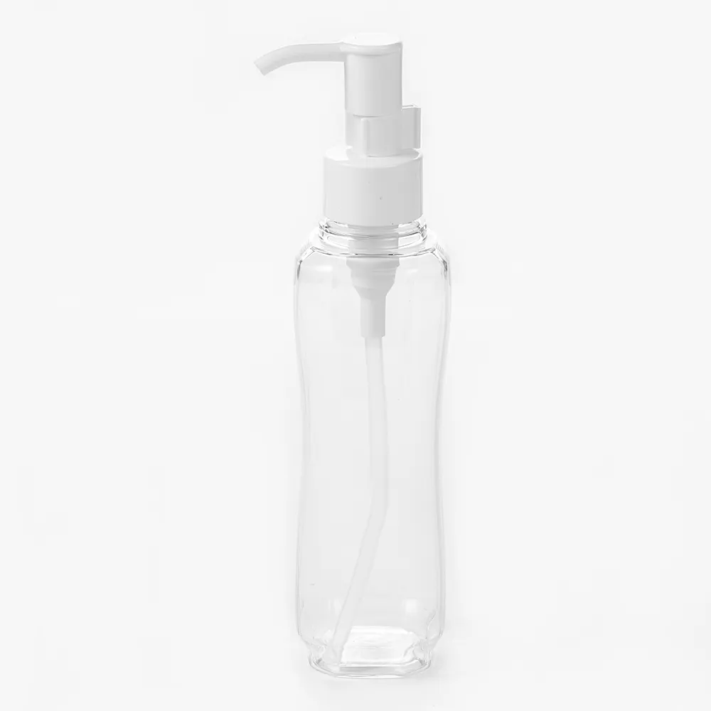 160mlプラスチックシャワーポンプボトル透明四角い手洗いシャンプーボトルPETボトルスキンケア用